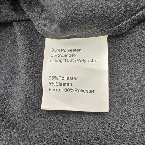 Prabal Gurung Collective Womans size 4 V-Neck Midi Slip Dress Black Button Skirt - Picture 7 of 8